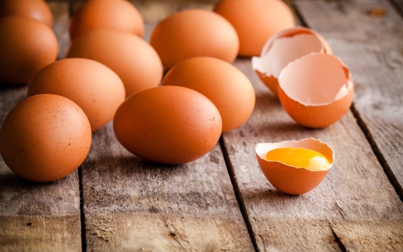Organic eggs for breakfast